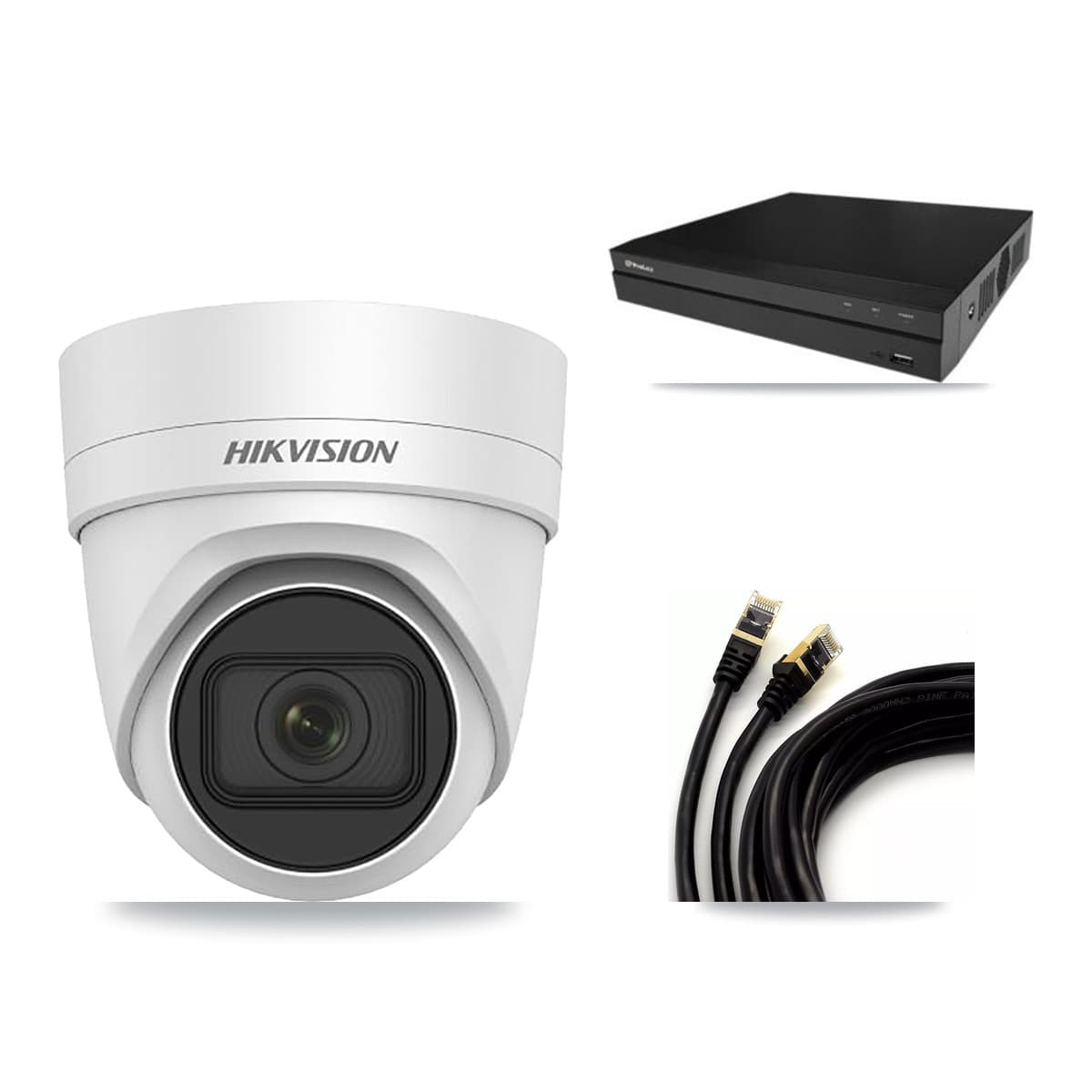 Hikvision & Prolux 16-Channel 4MP CCTV Kit — 2 DS-2CD2H45FWD Turret Cameras + 3TB Recording