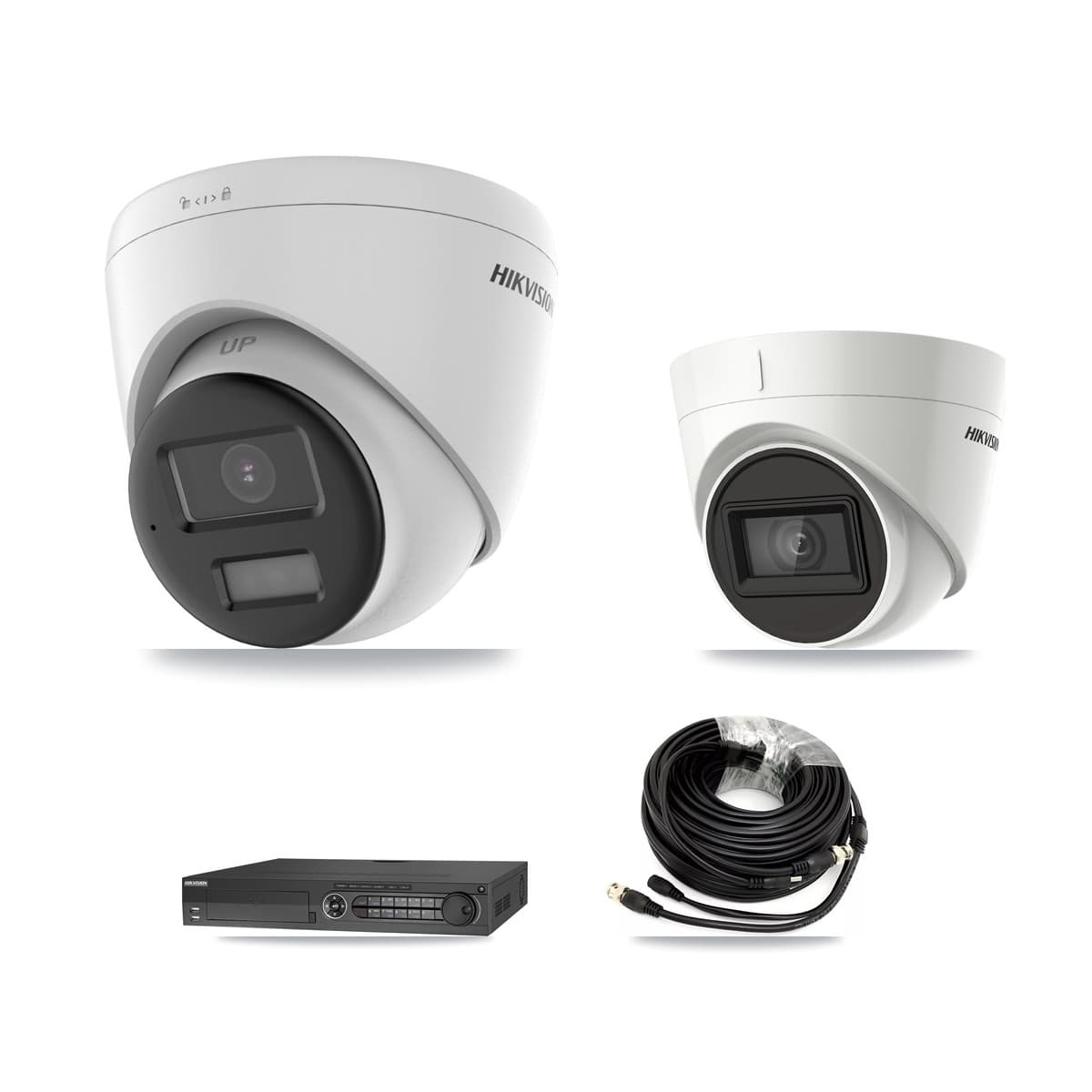 Hikvision 32-Channel 4K CCTV Kit — 2 DS-2CE78U0T + 1 DS-2CE78U1T Turret Cameras + 8TB Recording - Image 1