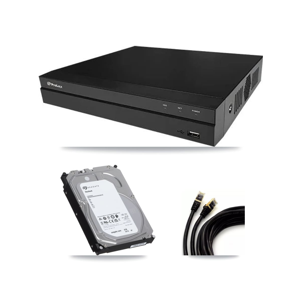 Prolux 8-channel CCTV kit: 8 cameras (8× 5MP Dome), 6TB hard drive