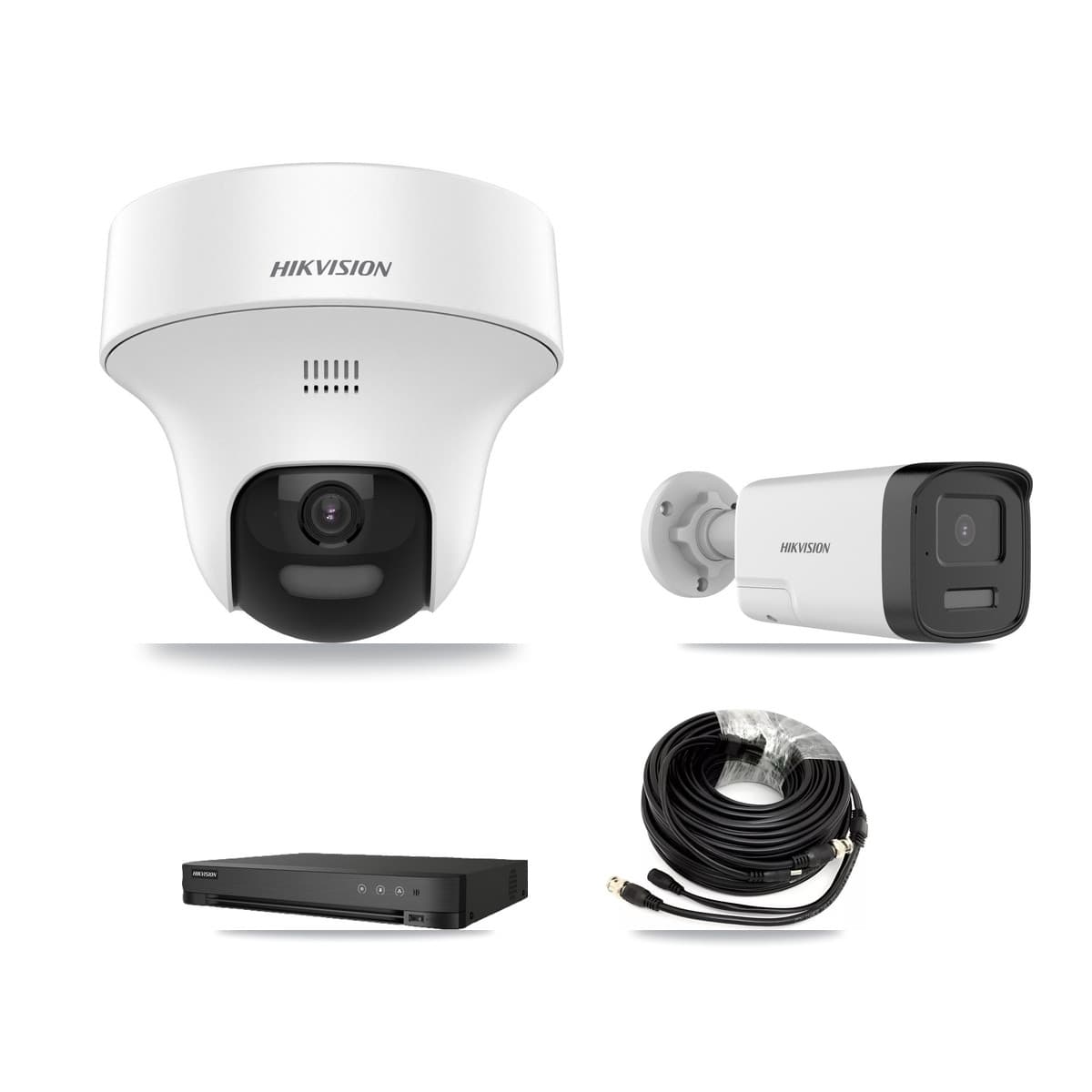 Hikvision 8-Channel 5MP CCTV Kit — 1 DS-2CE17K0T Bullet + 5 DS-2CE70K0T Turret Cameras + 8TB Recording (IDS-7208HQHI Recorder) - Image 1