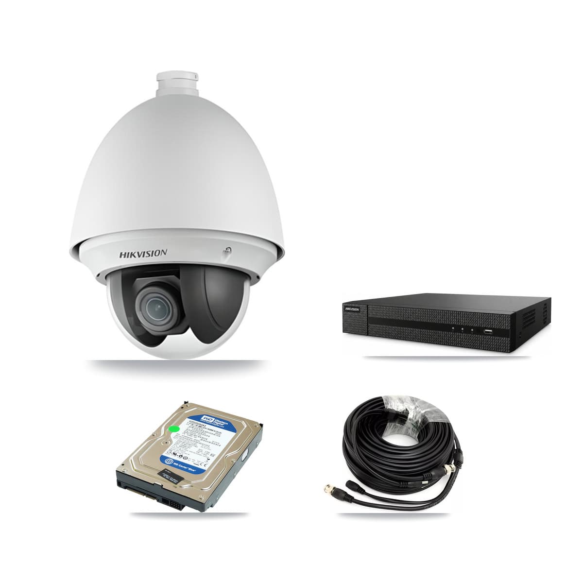 Hikvision 8-Channel 2MP CCTV Kit — 1 PTZ Camera + 500GB Recording (DVR-8CH Recorder) - Image 1
