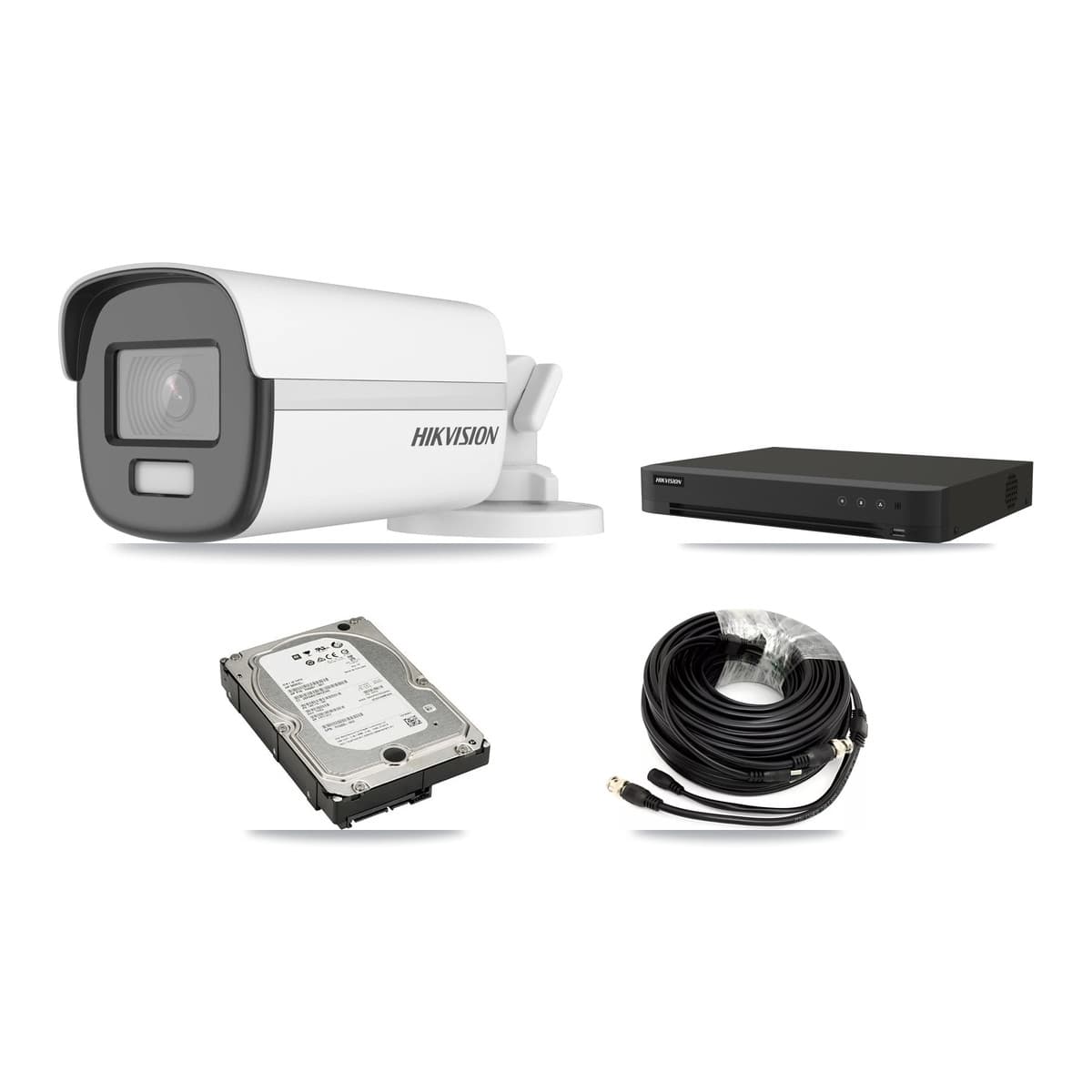 Hikvision 8-Channel 4K CCTV Kit — 2 DS-2CE12UF3T-E Bullet Cameras + 5TB Recording (IDS-7208HUHI-M1/XT Recorder) - Image 1