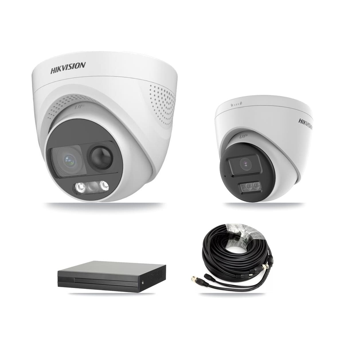 Hikvision 8-Channel 5MP CCTV Kit — 4 DS-2CE72KF3T + 2 DS-2CE78K0T Turret Cameras + 8TB Recording (XVR-3108HS Recorder) - Image 1