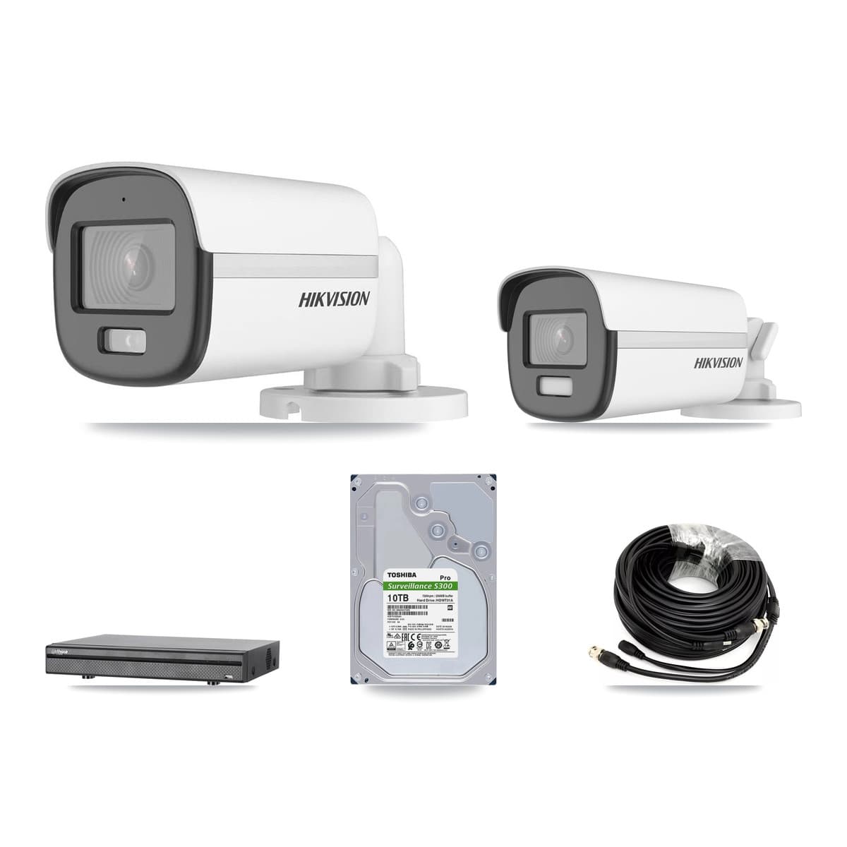 Hikvision & Dahua 8-Channel 5MP – 4K CCTV Kit — 7 DS-2CE12KF0T 5MP + 1 DS-2CE12UF3T 4K Bullet Cameras + 10TB Recording (DH-XVR5108H Recorder) - Image 1