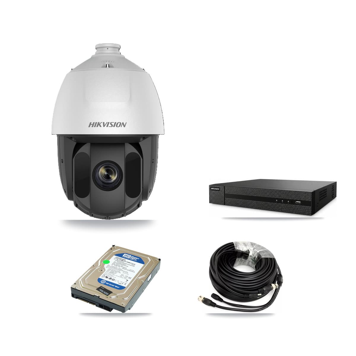 Hikvision 8-Channel 2MP CCTV Kit — 1 DS-2AE5225TI PTZ Camera + 500GB Recording (DVR-8CH Recorder) - Image 1