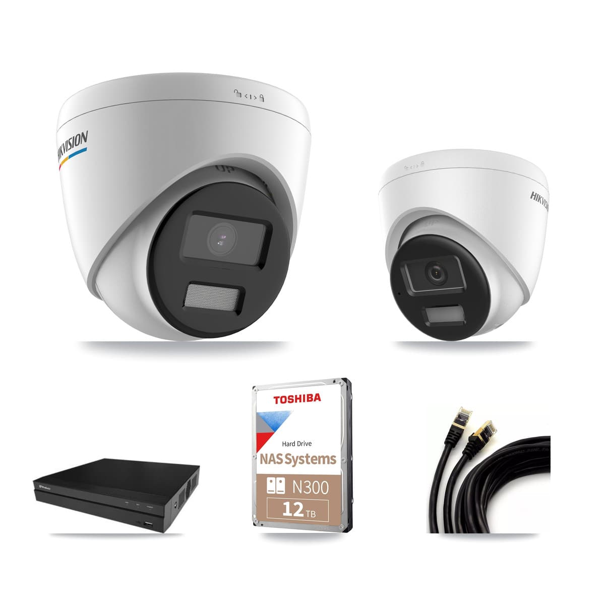 Hikvision & Prolux 16-Channel 2MP – 4K CCTV Kit — 15 2MP + 1 4K Turret Cameras + 12TB Recording