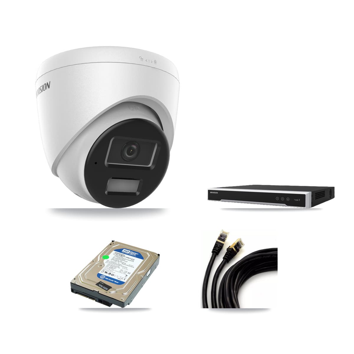 Hikvision 8-Channel 4MP CCTV Kit — 1 DS-2CD1343G2 Turret Camera + 500GB Recording