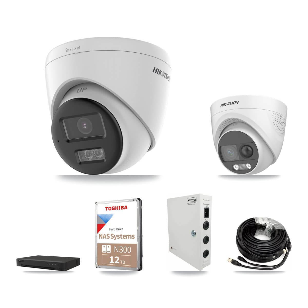 Hikvision 16-Channel 5MP CCTV Kit — 3 DS-2CE72KF3T + 6 DS-2CE78K0T Turret Cameras + 12TB Recording - Image 1