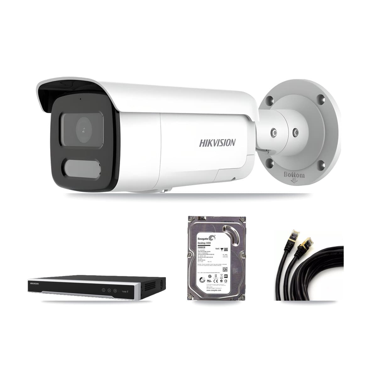 Hikvision 8-Channel 4MP CCTV Kit — 1 Bullet Camera + 2TB Recording