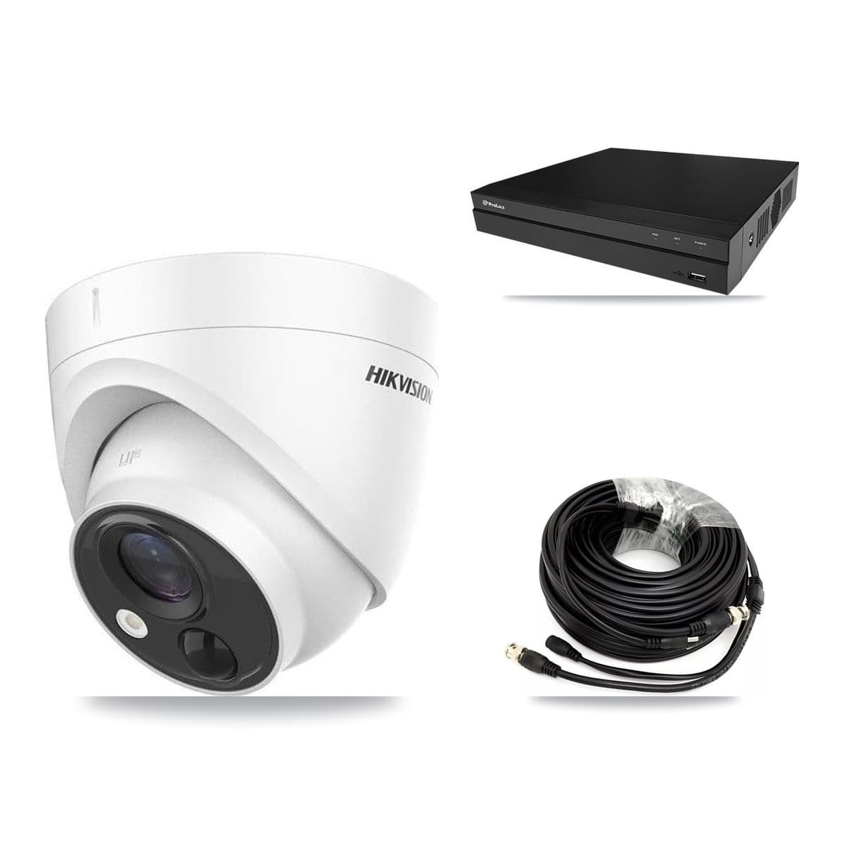 Hikvision & Prolux 8-Channel 5MP CCTV Kit — 4 DS-2CE71H0T Turret Cameras + 8TB Recording - Image 1