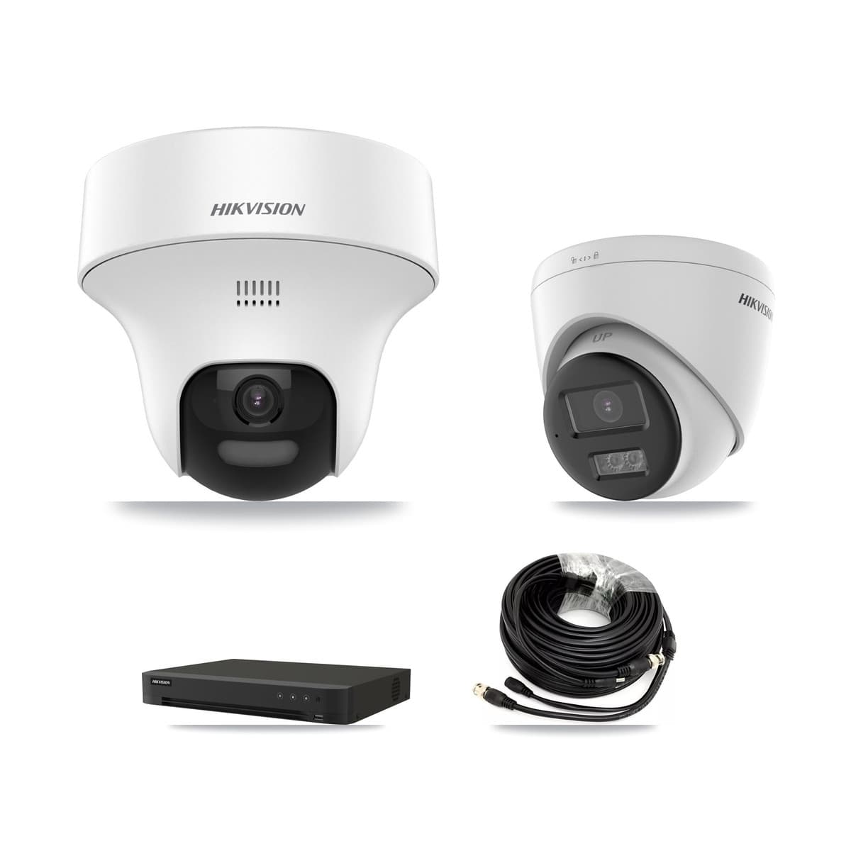 Hikvision 16-Channel 5MP CCTV Kit — 5 DS-2CE70K0T + 1 DS-2CE78K0T Turret Cameras + 8TB Recording (IDS-7216HQHI Recorder) - Image 1