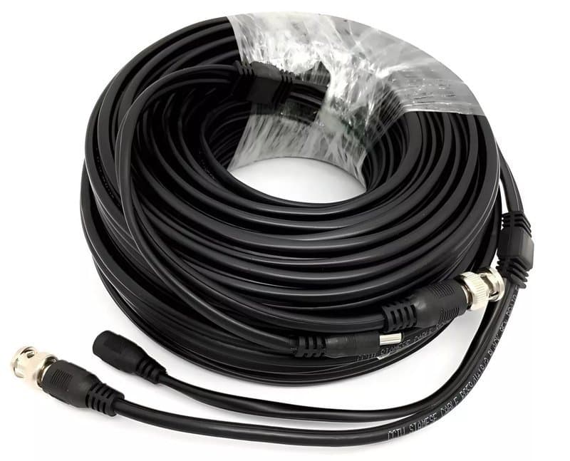 RG59 CCTV Cable 20m BNC Video with DC Power Shotgun Lead for Camera to DVR