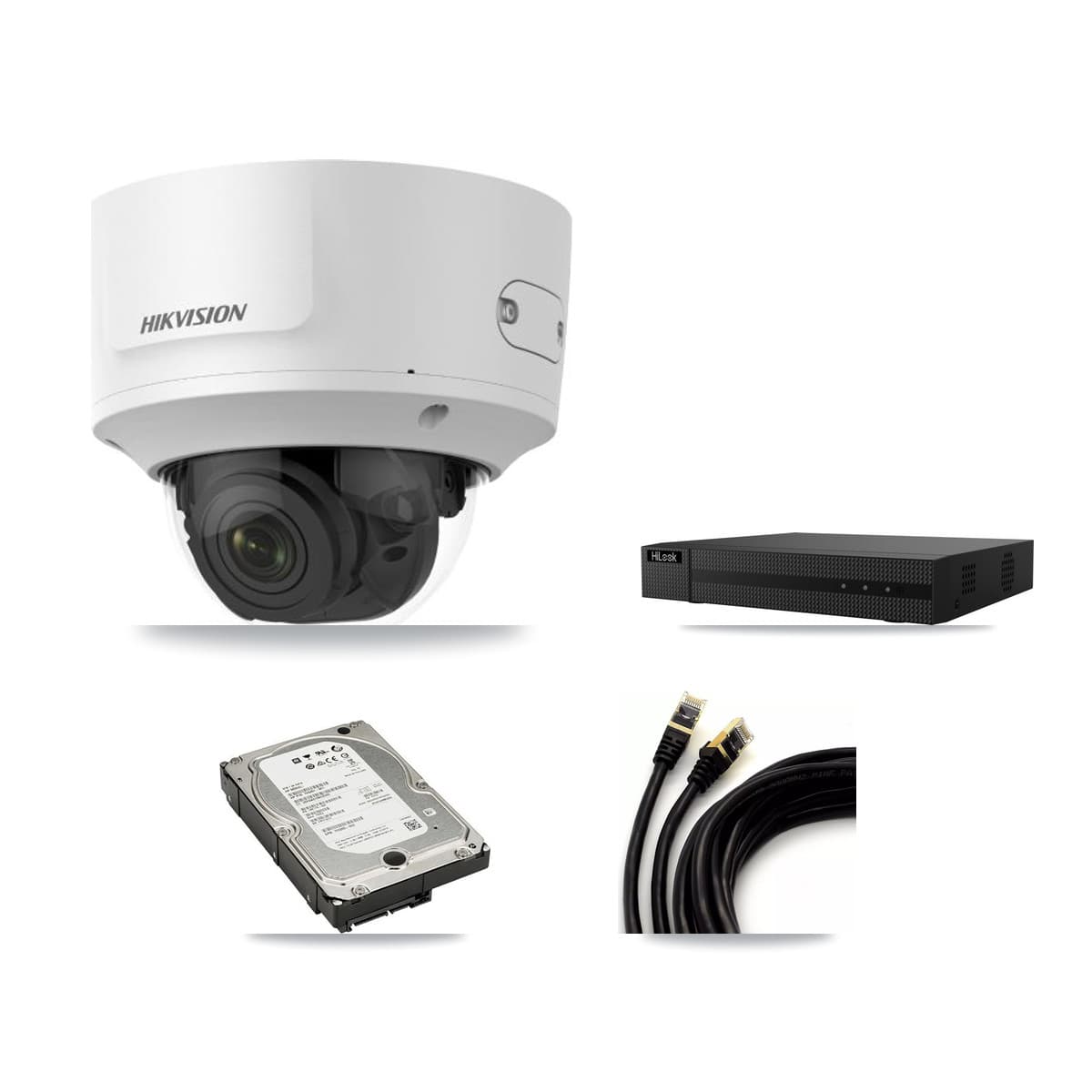 Hikvision & HiLook 8-Channel 2MP CCTV Kit — 7 Dome Cameras + 5TB Recording (NVR-108MH-D Recorder) - Image 1