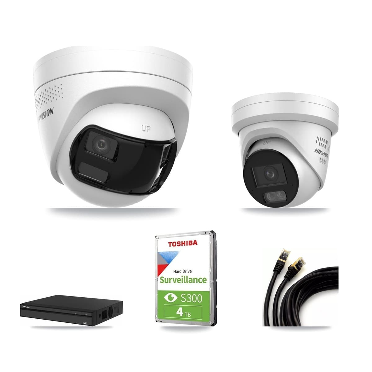 Prolux 4-Channel 4MP – 4K CCTV Kit — 1 4K + 1 4MP Turret Cameras + 4TB Recording - Image 1
