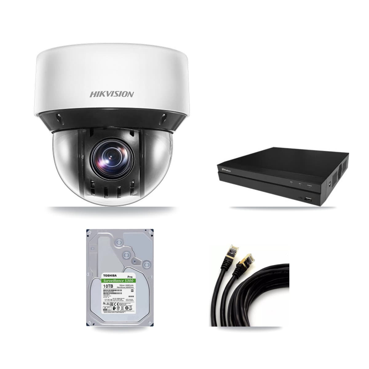Hikvision & Prolux 16-Channel 4MP CCTV Kit — 8 DS-2DE4A425IW PTZ Cameras + 10TB Recording - Image 1