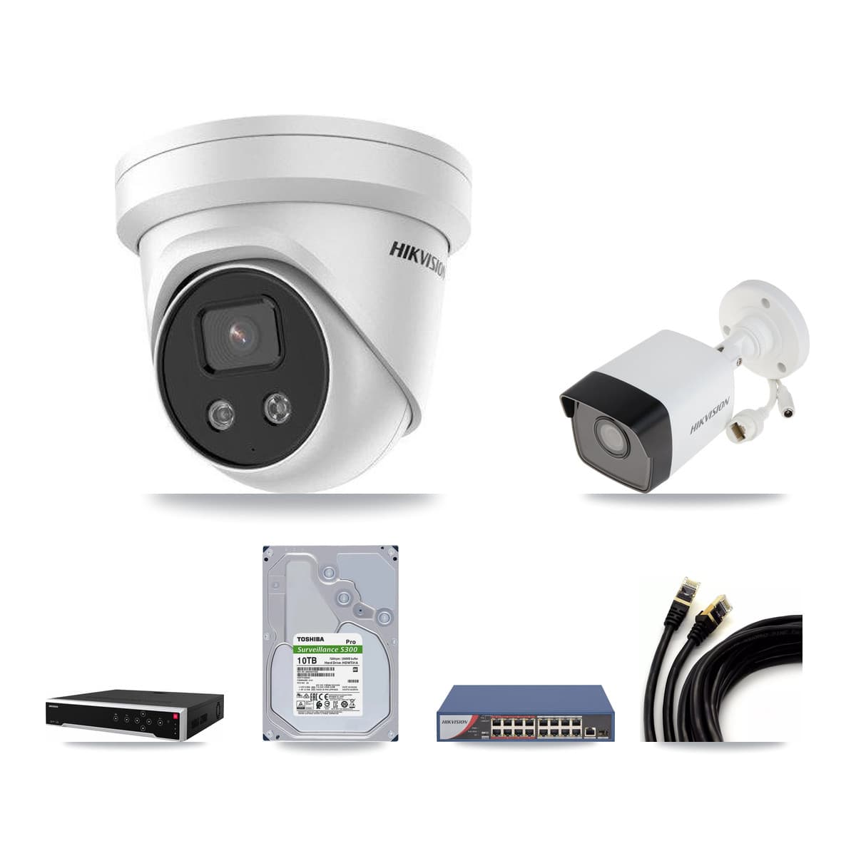 Hikvision 32-Channel 5MP CCTV Kit — 1 Bullet + 29 Turret Cameras + 4× 10TB Recording - Image 1