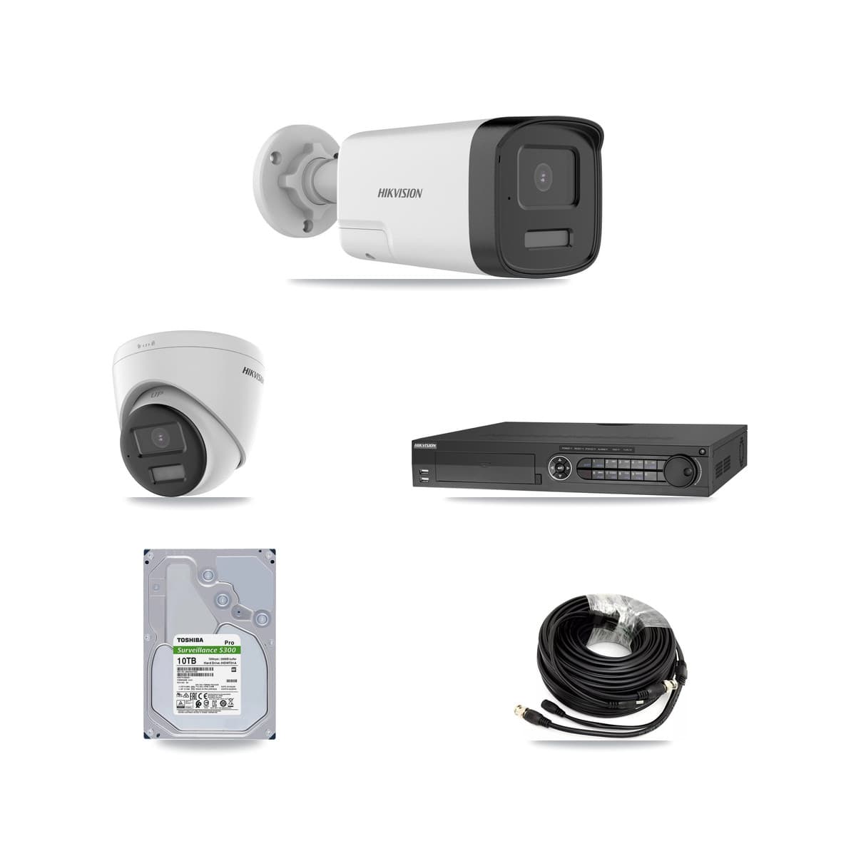 Hikvision 32-Channel 5MP – 4K CCTV Kit — 4 DS-2CE17K0T 5MP Bullet + 2 DS-2CE78U0T 4K Turret Cameras + 10TB Recording - Image 1