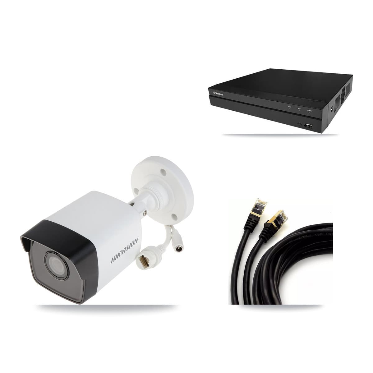 Hikvision & Prolux 8-Channel 5MP CCTV Kit — 6 DS-2CD1053G0 Bullet Cameras + 8TB Recording