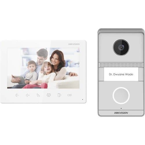 Hikvision DS-KIS101-P Two Wire, Analog Intercom Kit, Surface Mount, White