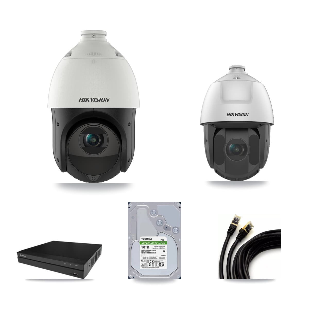 Hikvision & Prolux 16-Channel 2MP – 4MP CCTV Kit — 14 4MP + 1 2MP PTZ Cameras + 2× 10TB Recording - Image 1