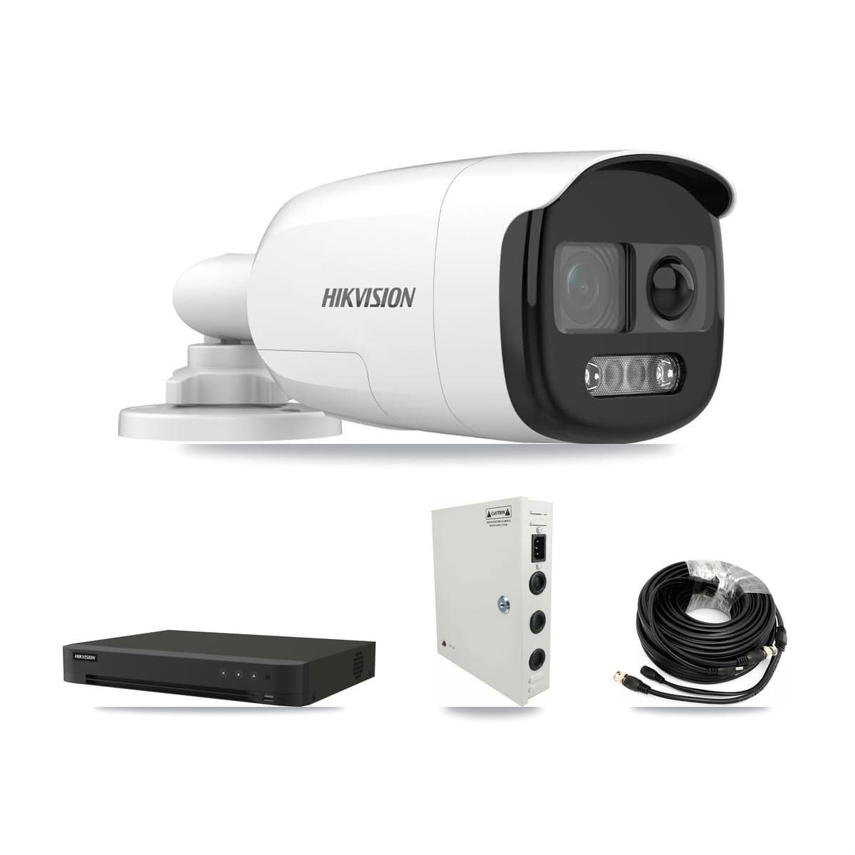 Hikvision 16-Channel 5MP CCTV Kit — 12 Bullet Cameras + 8TB Recording (IDS-7216HQHI Recorder)