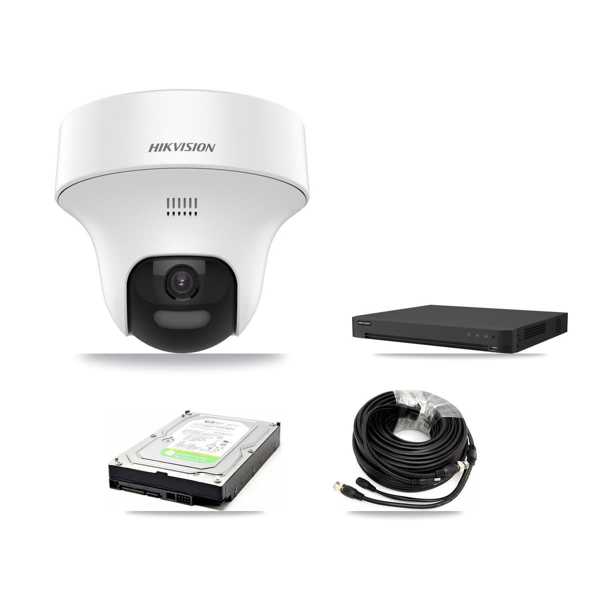 Hikvision 16-Channel 5MP CCTV Kit — 1 DS-2CE70K0T Turret Camera + 1TB Recording (IDS-7216HUHI Recorder) - Image 1