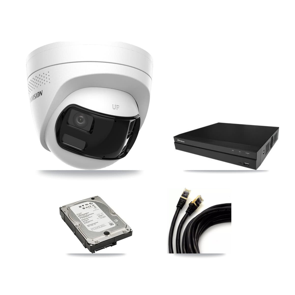 Prolux 16-Channel 4K CCTV Kit — 2 Turret Cameras + 5TB Recording - Image 1