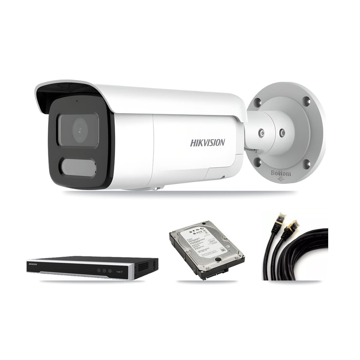 Hikvision 8-Channel 4MP CCTV Kit — 4 Bullet Cameras + 5TB Recording
