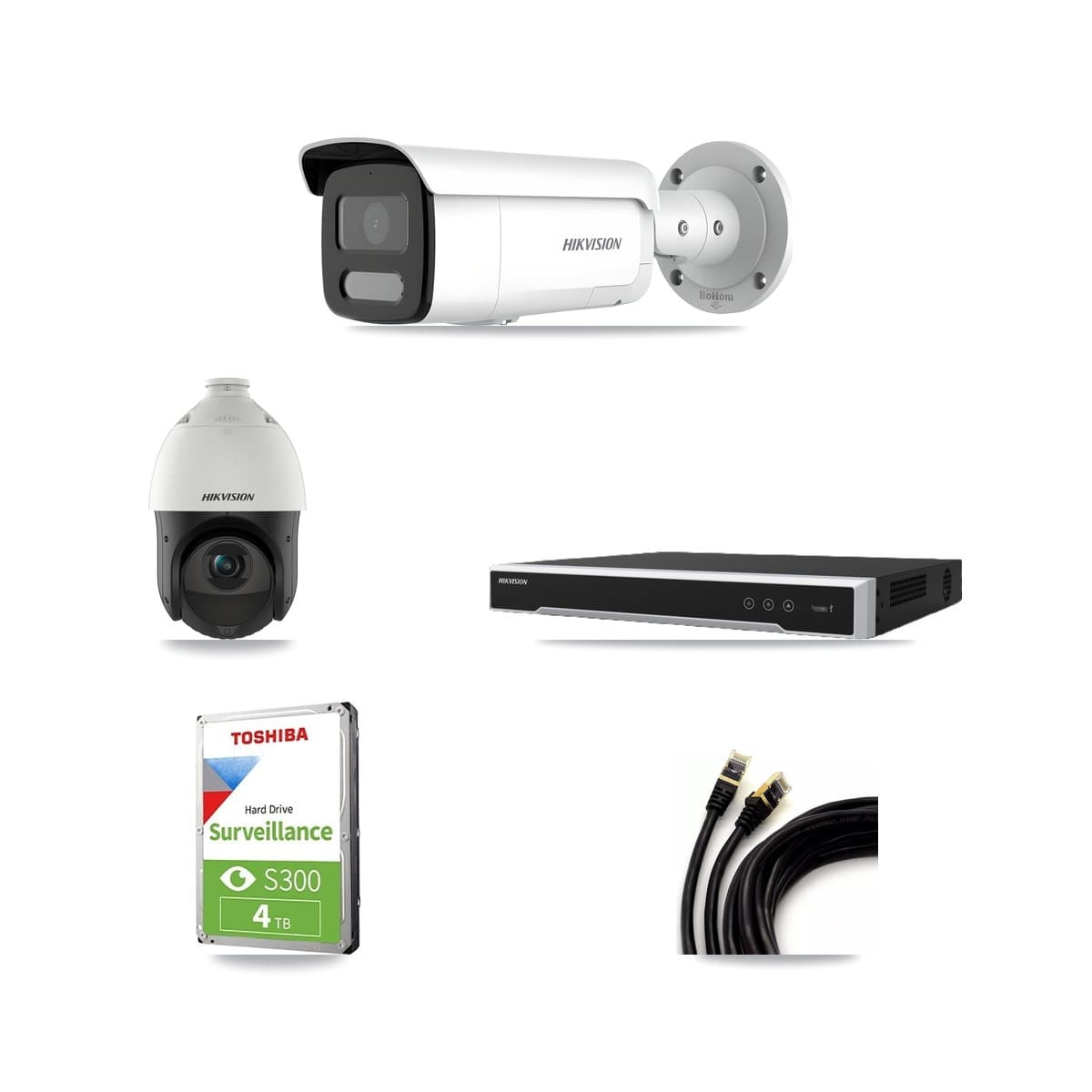 Hikvision 16-Channel 4MP CCTV Kit — 1 Bullet + 1 PTZ Cameras + 4TB Recording - Image 1