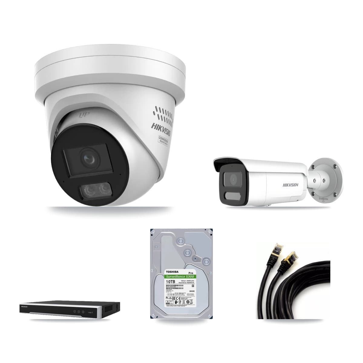 Hikvision 8-Channel 4MP CCTV Kit — 4 Turret + 4 Bullet Cameras + 10TB Recording - Image 1