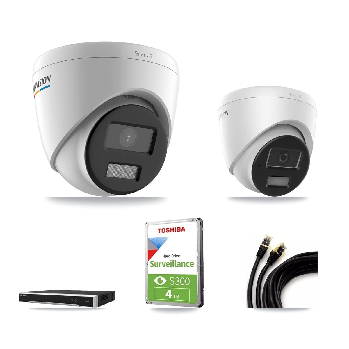 Hikvision 16-Channel 2MP – 4MP CCTV Kit — 2 2MP + 2 4MP Turret Cameras + 4TB Recording - Image 1