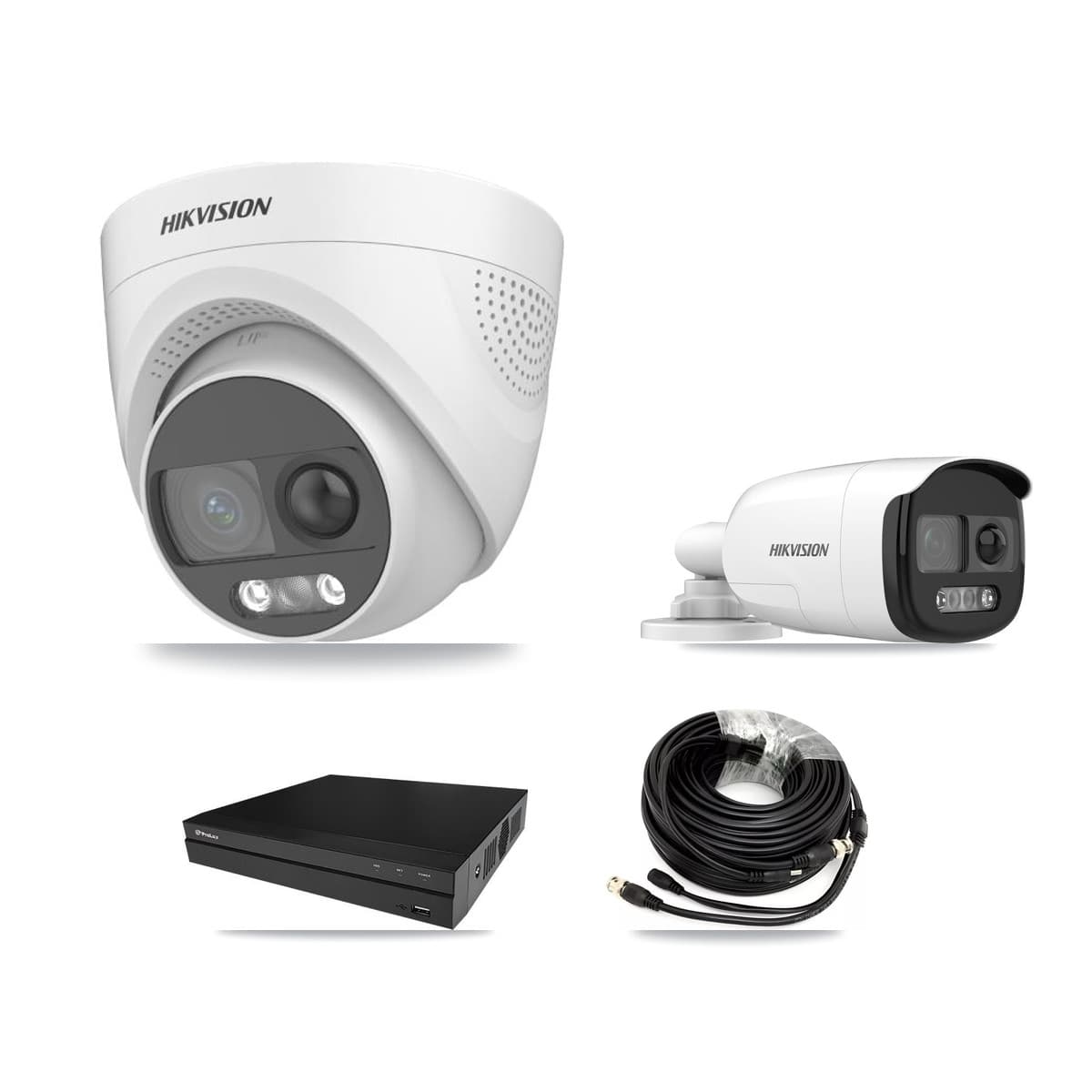 Hikvision & Prolux 8-Channel 5MP CCTV Kit — 1 DS-2CE12KF3T Bullet + 5 DS-2CE72KF3T Turret Cameras + 8TB Recording - Image 1