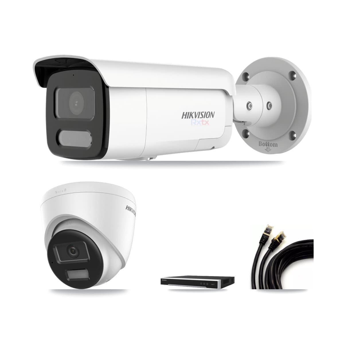 Hikvision 8-Channel 4K CCTV Kit — 1 Turret + 2 Bullet Cameras + 8TB Recording - Image 1
