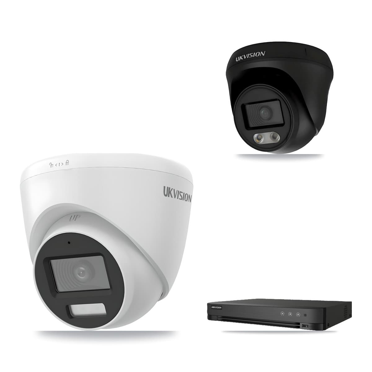 Hikvision 8-Channel 4K CCTV Kit — 3 UKVISION Cameras + 6TB Recording (IDS-7208HUHI Recorder) - Image 1