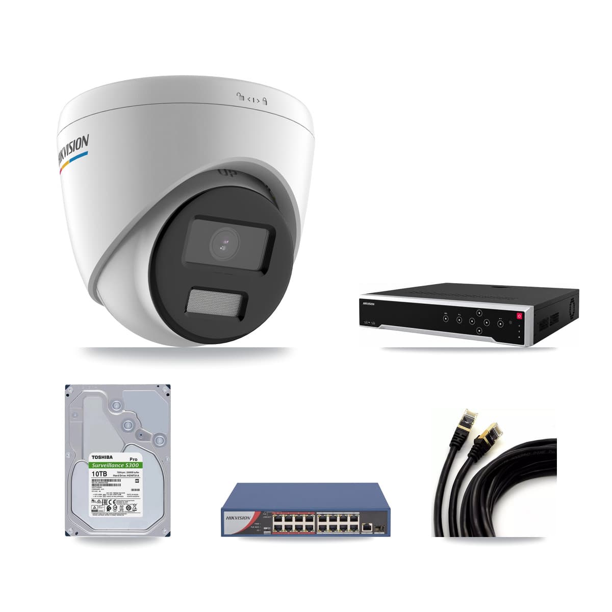 Hikvision 32-Channel 2MP CCTV Kit — 30 Turret Cameras + 2× 10TB Recording - Image 1