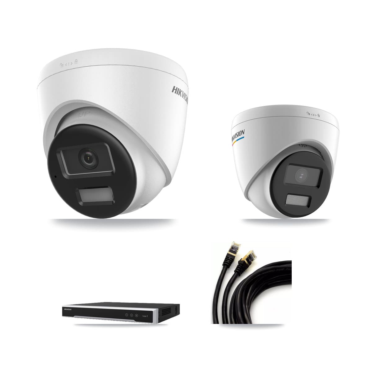 Hikvision 8-Channel 2MP – 4K CCTV Kit — 1 2MP + 3 4K Turret Cameras + 8TB Recording