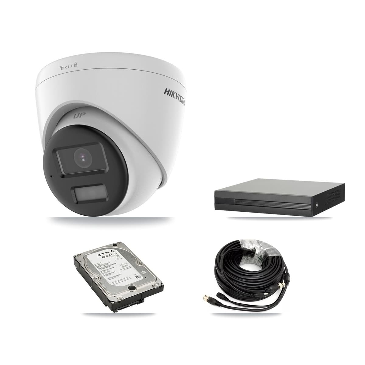 Hikvision 8-Channel 5MP CCTV Kit — 2 DS-2CE78K0T + 2 DS-2CE78K0T Turret Cameras + 5TB Recording - Image 1