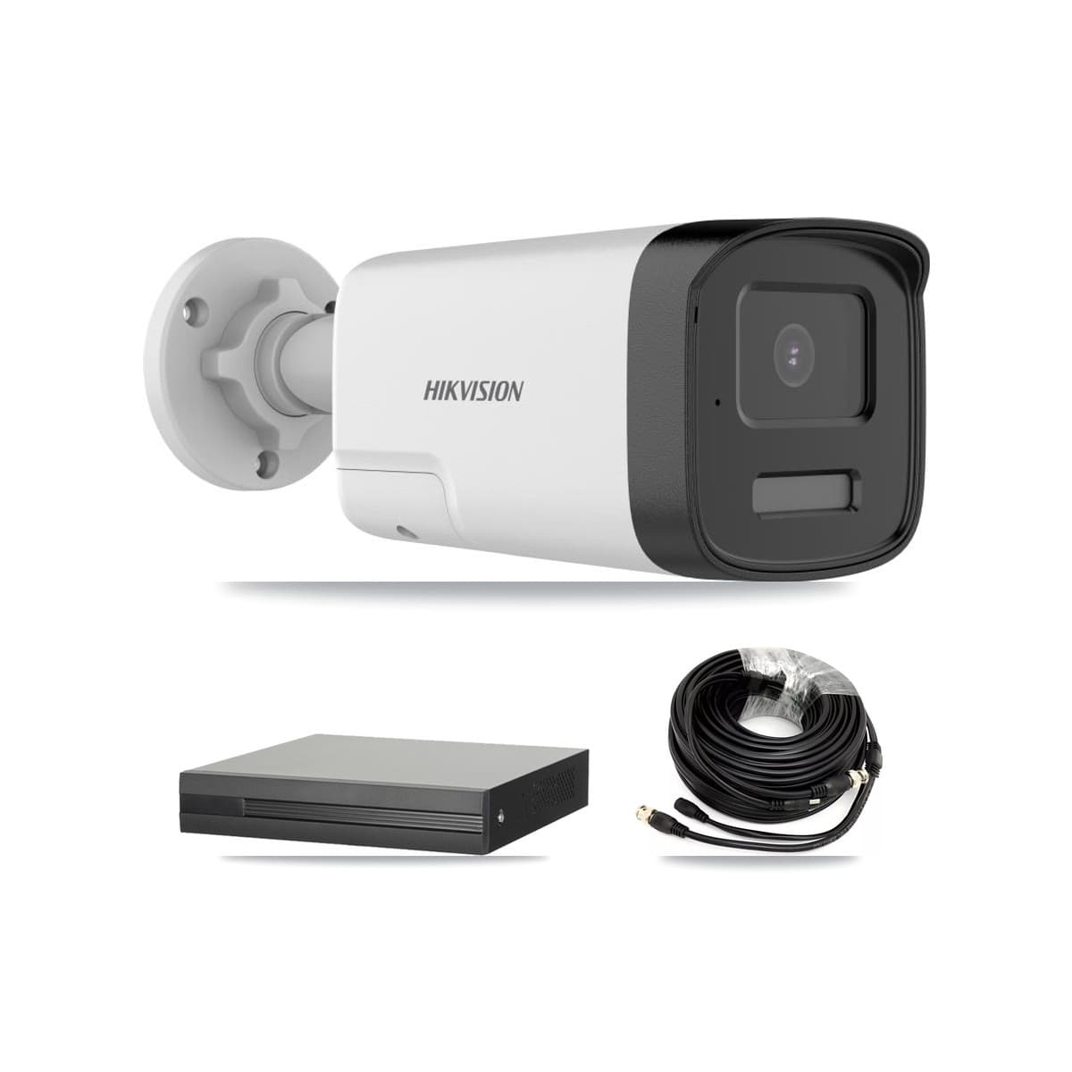 Hikvision 4-Channel 5MP CCTV Kit — 1 DS-2CE17K0T Bullet Camera + 3TB Recording (XVR-3104HS Recorder) - Image 1