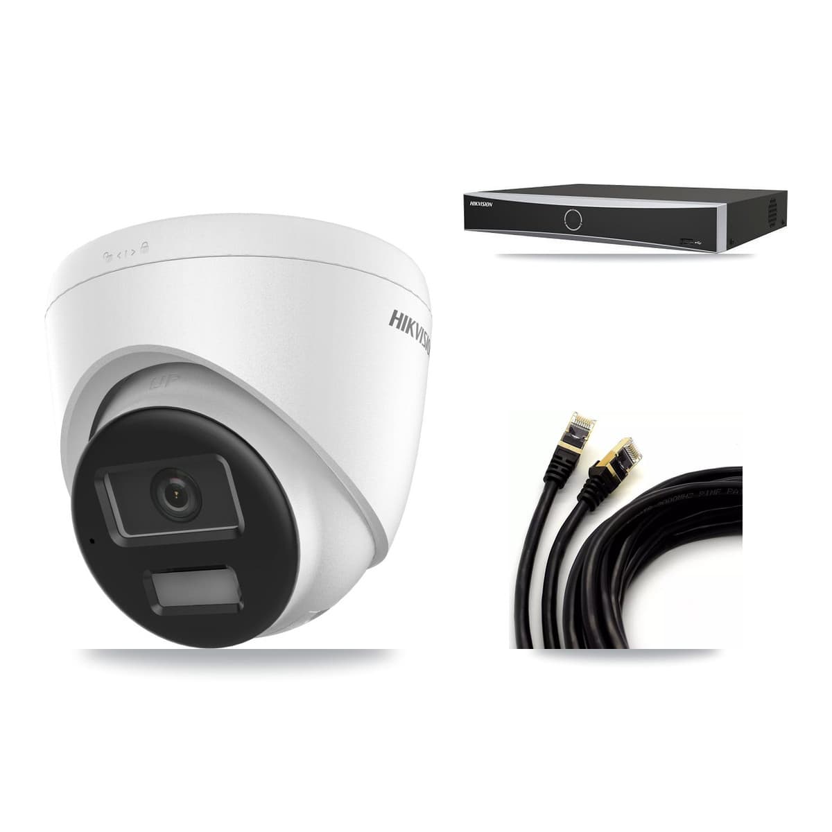 Hikvision 4-Channel 4K CCTV Kit — 1 DS-2CD1383G2-LIUF/SL Turret Camera + 3TB Recording (DS-7604NXI-K1/4P Recorder)