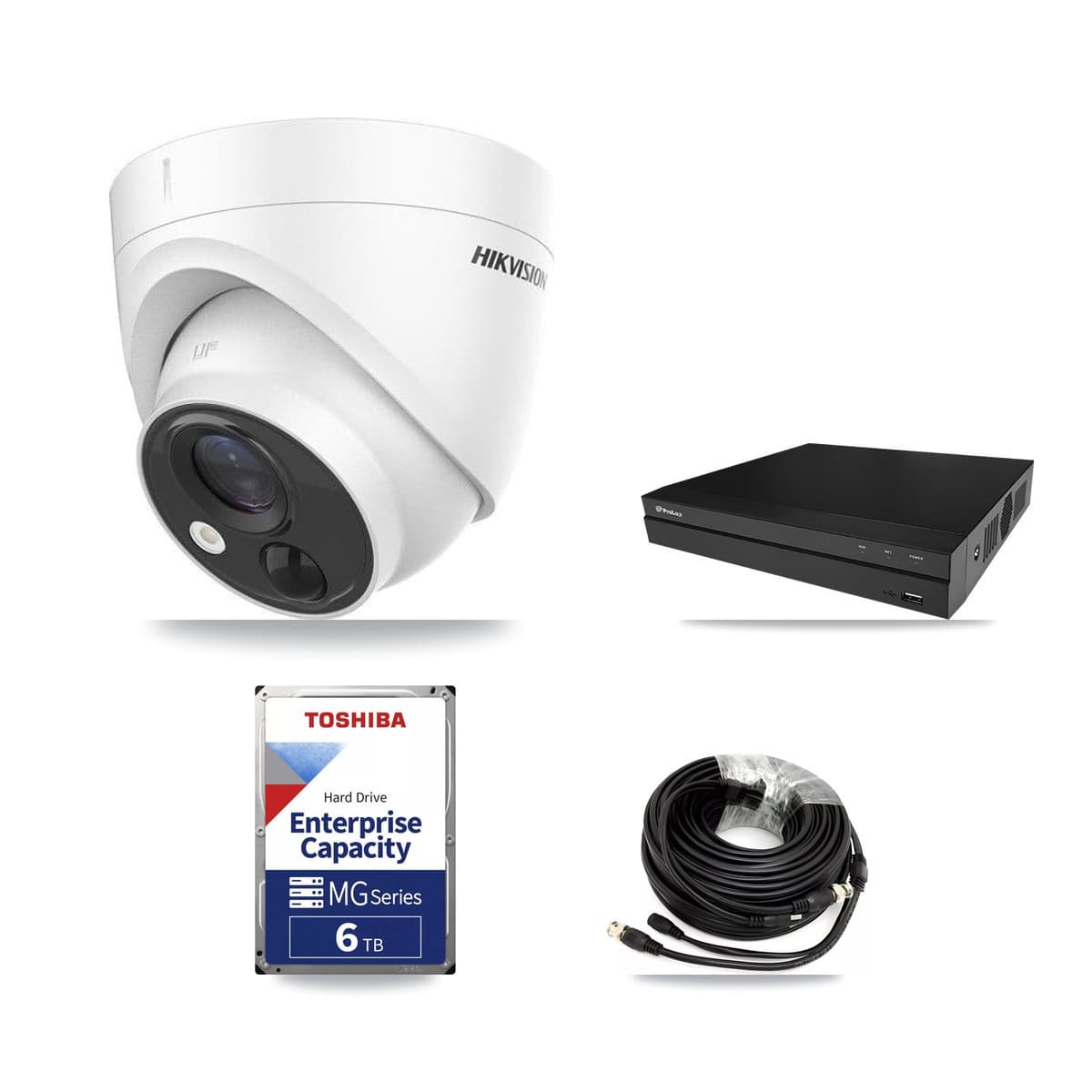 Hikvision & Prolux 8-Channel 5MP CCTV Kit — 8 DS-2CE71H0T Turret Cameras + 6TB Recording - Image 1