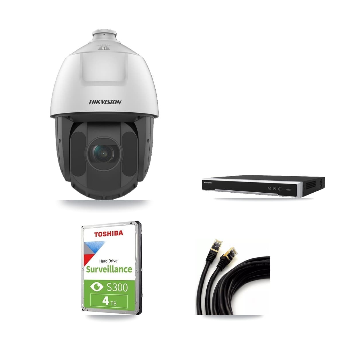Hikvision 16-Channel 2MP CCTV Kit — 5 DS-2DE5232IW PTZ Cameras + 4TB Recording - Image 1