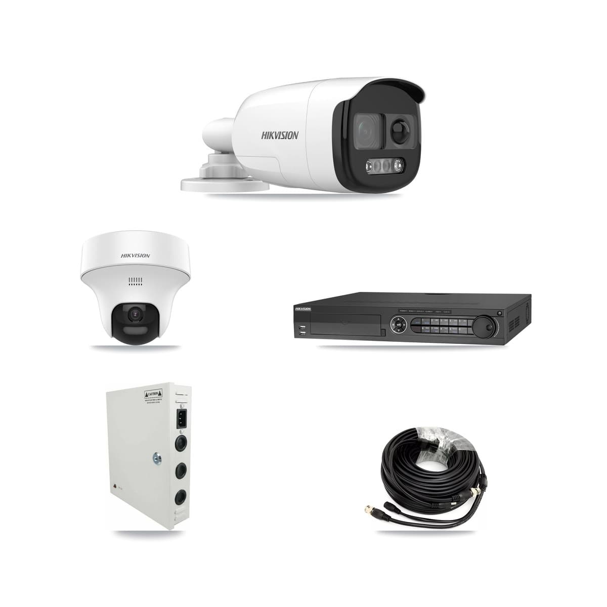 Hikvision 32-Channel 5MP CCTV Kit — 11 DS-2CE12KF3T Bullet + 1 DS-2CE70K0T Turret Cameras + 2× 8TB Recording (IDS-7332HUHI Recorder)