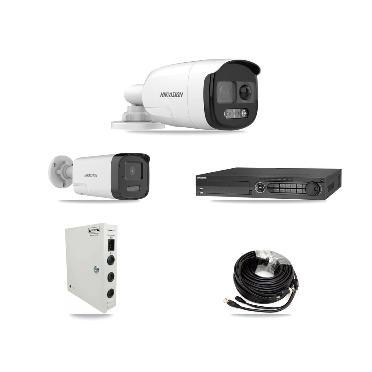 Hikvision 32-Channel 5MP CCTV Kit — 12 DS-2CE12KF3T + 5 DS-2CE17K0T Bullet Cameras + 3× 8TB Recording