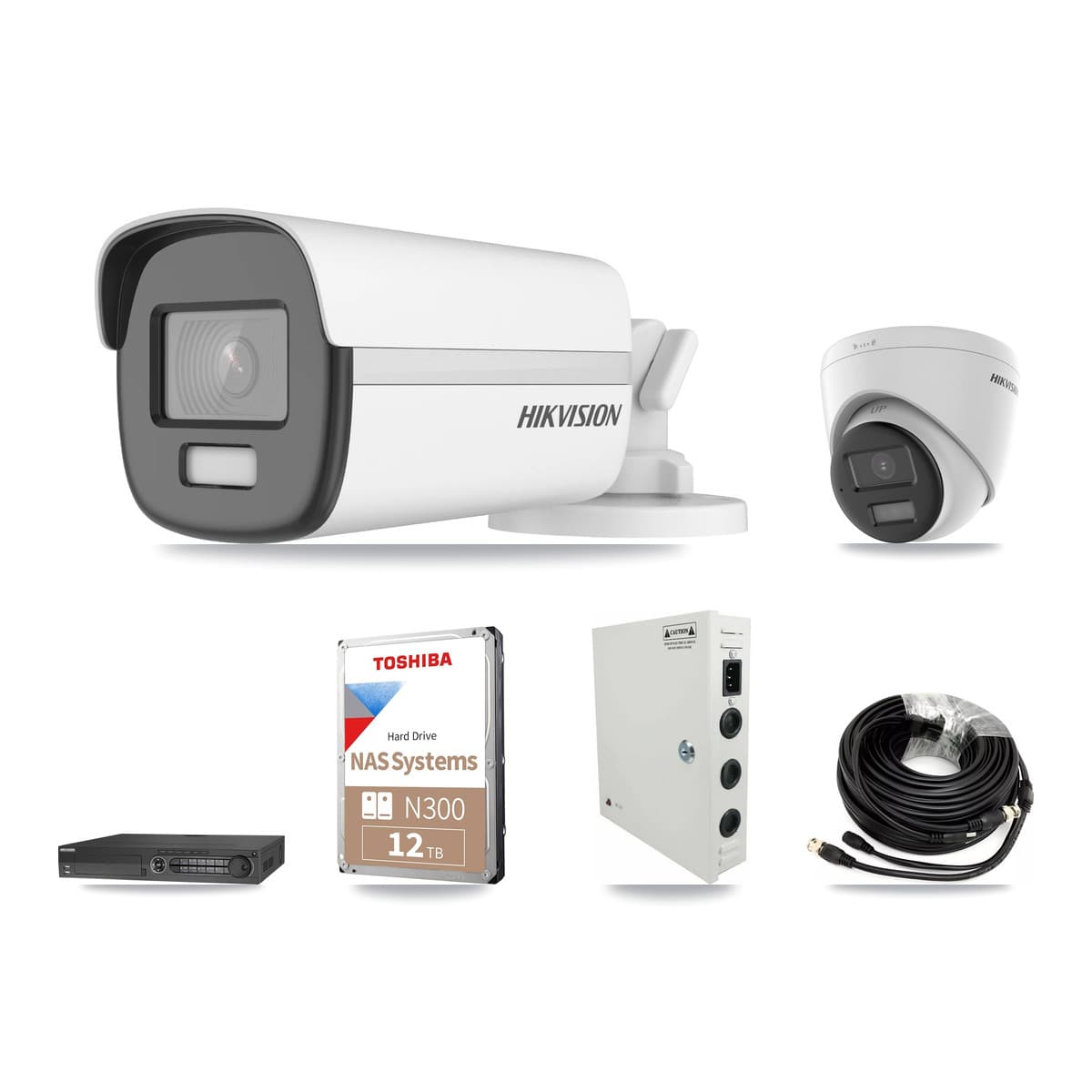 Hikvision 32-Channel 4K CCTV Kit — 22 Bullet + 10 Turret Cameras + 4× 12TB Recording - Image 1