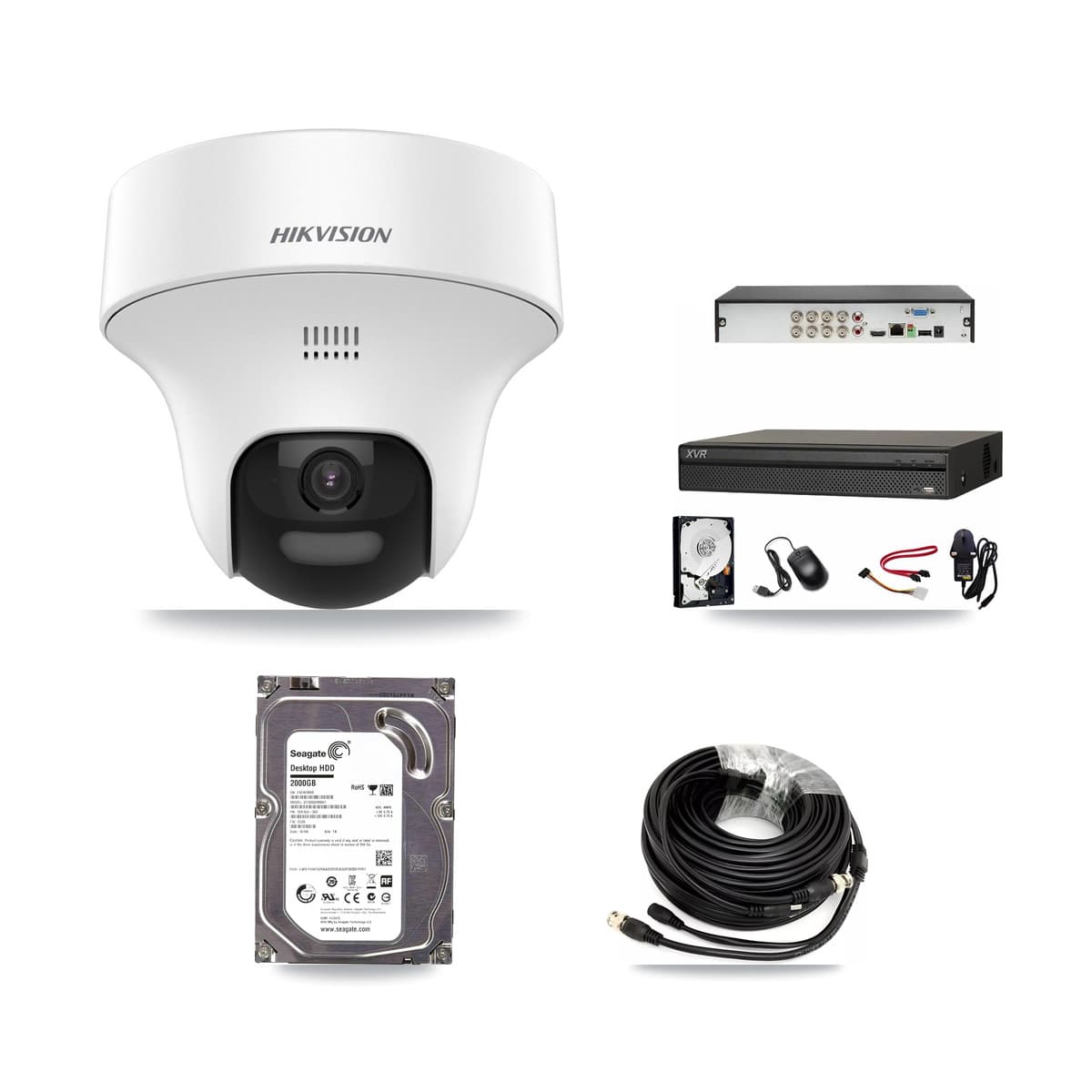 Hikvision & Dahua 8-Channel 5MP CCTV Kit — 1 DS-2CE70K0T Turret Camera + 2TB Recording - Image 1