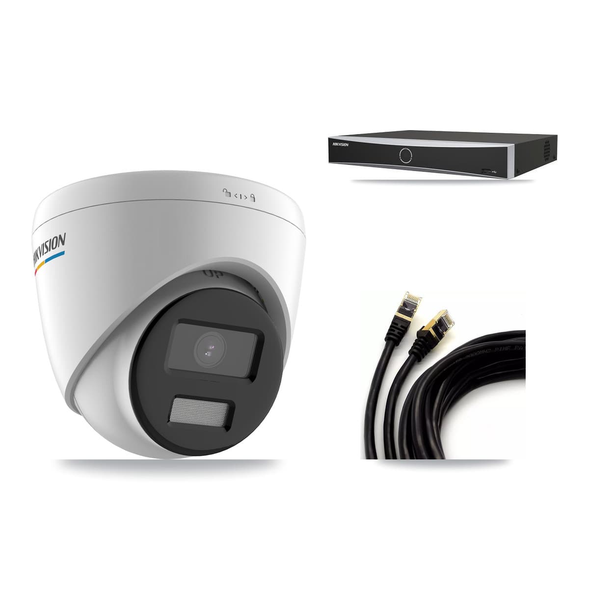 Hikvision 4-Channel 2MP CCTV Kit — 2 Turret Cameras + 3TB Recording - Image 1