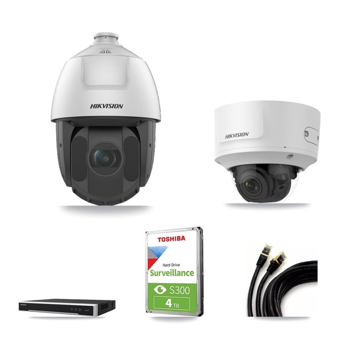 Hikvision 16-Channel 2MP CCTV Kit — 1 Dome + 5 PTZ Cameras + 4TB Recording - Image 1
