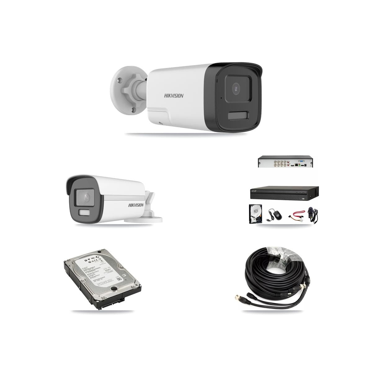 Hikvision & Dahua 8-Channel 5MP – 4K CCTV Kit — 1 4K + 2 5MP Bullet Cameras + 5TB Recording (XVR-3108AD Recorder) - Image 1
