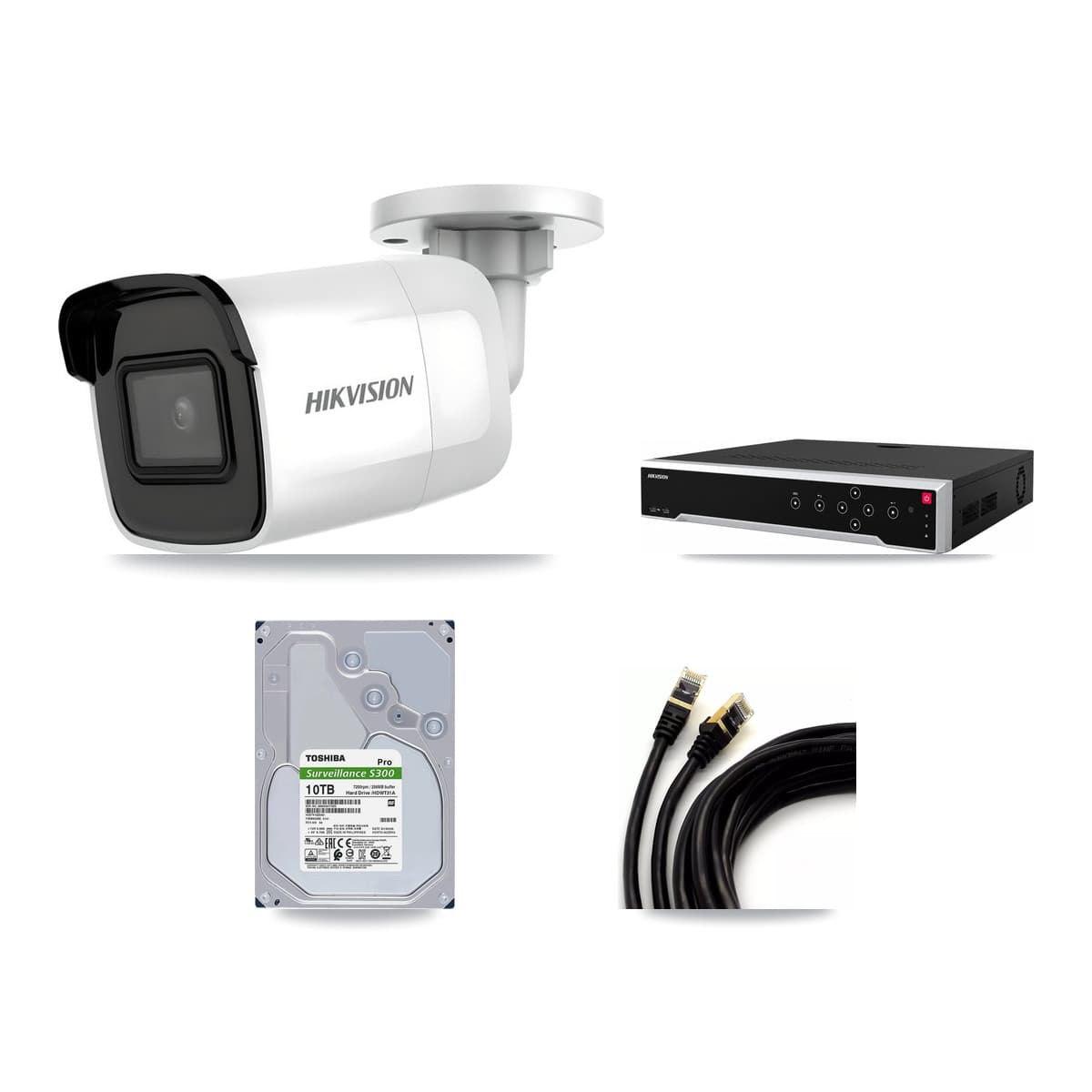 Hikvision 32-Channel 4K CCTV Kit — 24 Bullet Cameras + 4× 10TB Recording