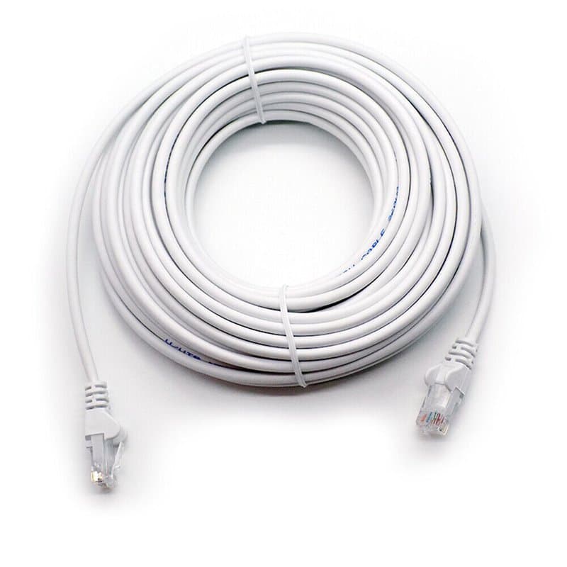 Cat6 Ethernet Cable - 1m High-Speed RJ45 Network Patch Lead (White)